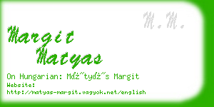 margit matyas business card